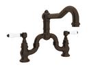 ROHL&reg; Tuscan Brass Two Handle Bridge Kitchen Faucet 