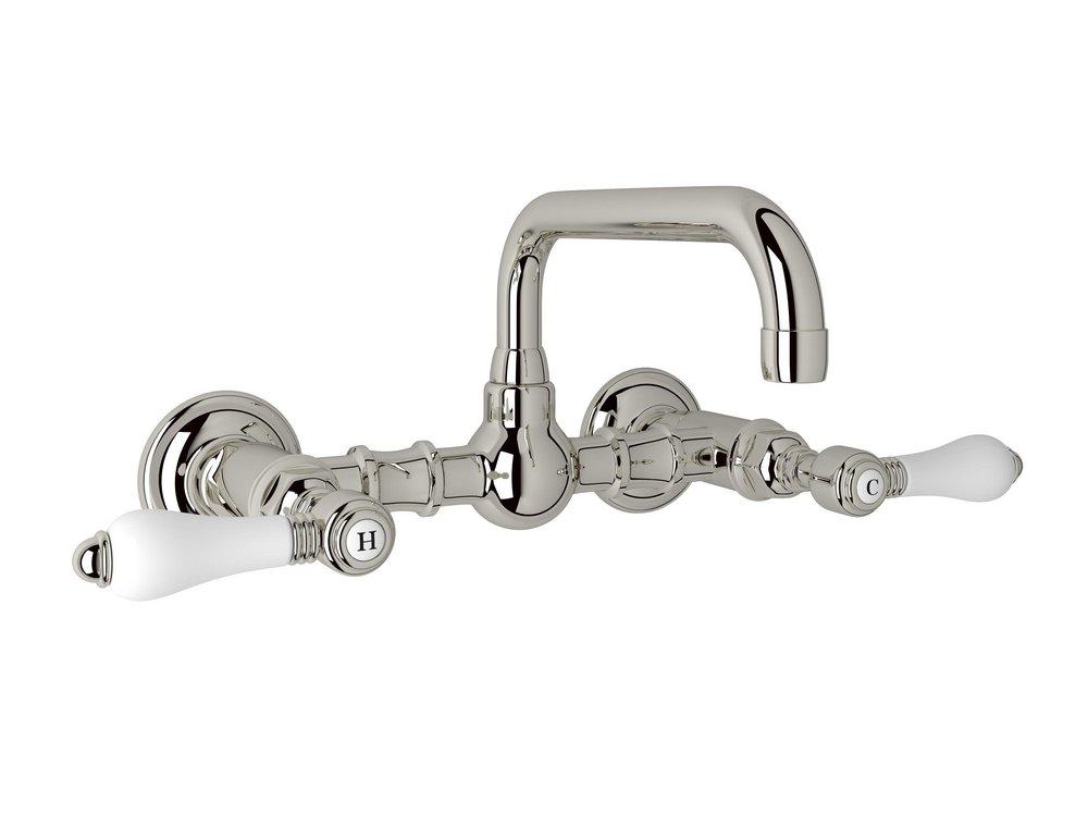 ROHL&reg; Polished Nickel Two Handle Bridge Bathroom Sink Faucet 