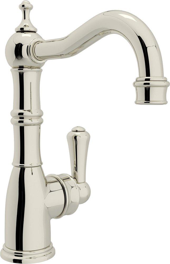 Perrin & Rowe Polished Nickel Single Handle Lever Bar Faucet 
