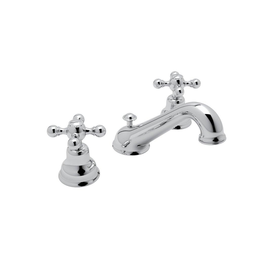 ROHL&reg; Polished Chrome Two Handle Widespread Bathroom Sink Faucet 