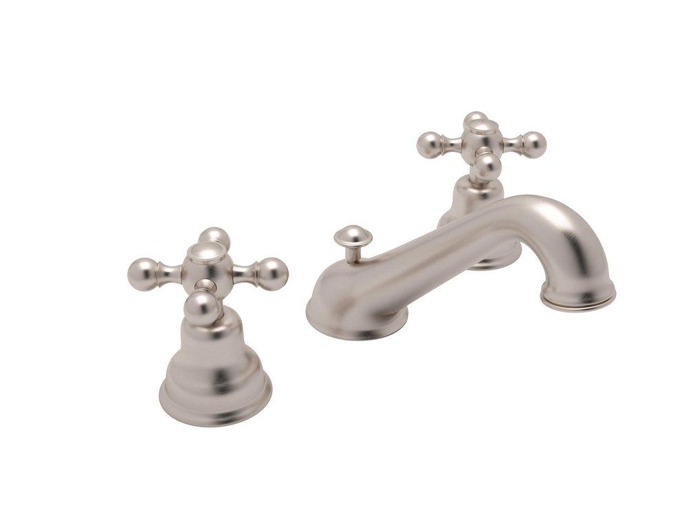 ROHL&reg; Satin Nickel Two Handle Widespread Bathroom Sink Faucet 