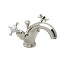 Perrin & Rowe Polished Nickel Two Handle Widespread Bathroom Sink Faucet Cross Handle 