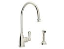 Single Handle Kitchen Faucet with Side Spray in Polished Nickel