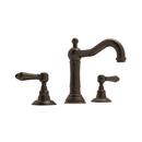 Two Handle Widespread Bathroom Sink Faucet in Tuscan Brass