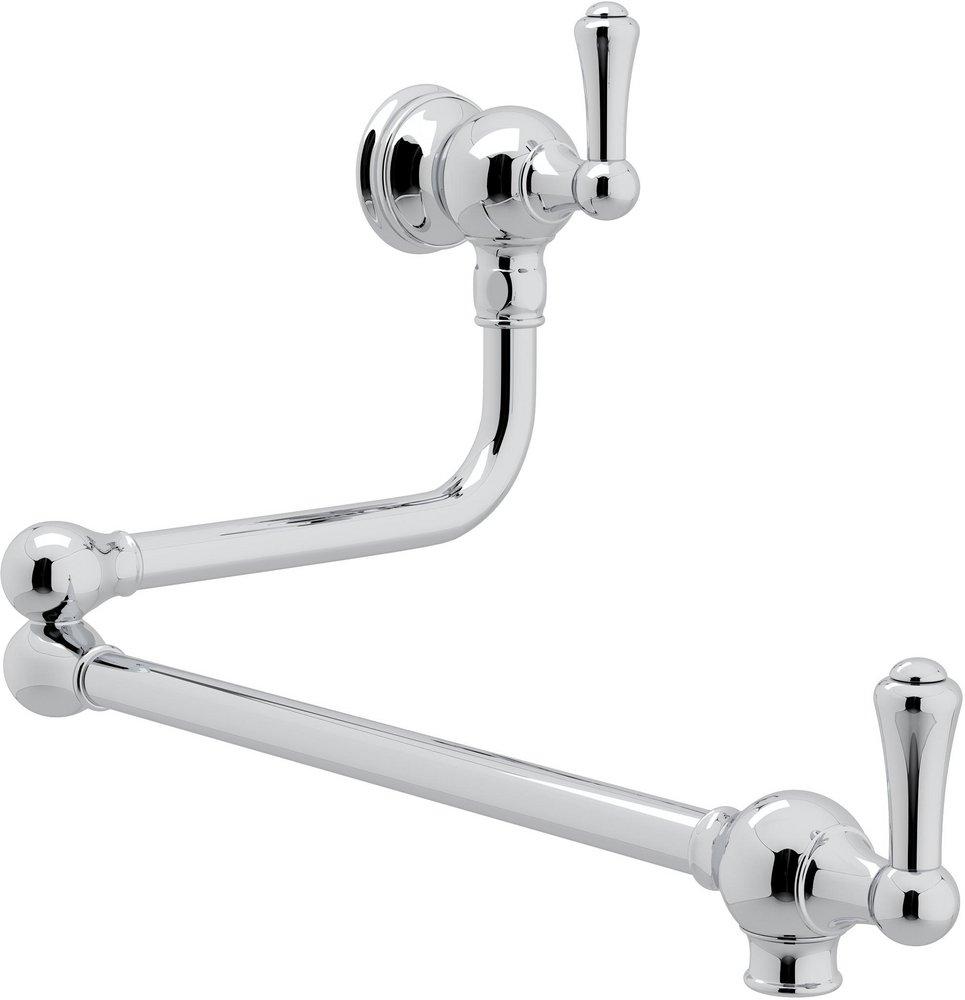 Perrin & Rowe Polished Chrome Two Handle Lever Pot Filler 