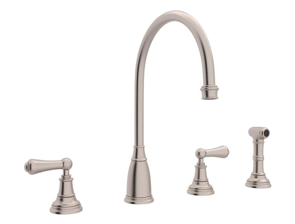 Perrin & Rowe Satin Nickel Two Handle Kitchen Faucet 