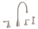 Perrin & Rowe Satin Nickel Two Handle Kitchen Faucet 
