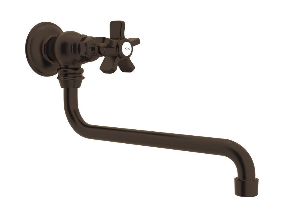 ROHL&reg; Tuscan Brass Single Handle Cross Handle Pot Filler 