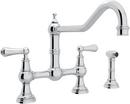 Perrin & Rowe Polished Chrome Two Handle Bridge Kitchen Faucet 