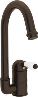 1-Hole Deckmount Bar Faucet with Single Lever Handle in Tuscan Brass