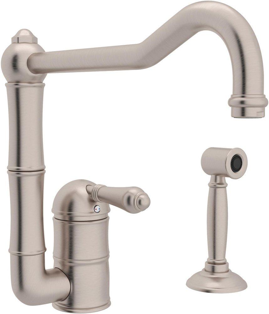 ROHL&reg; Satin Nickel Single Handle Kitchen Faucet 