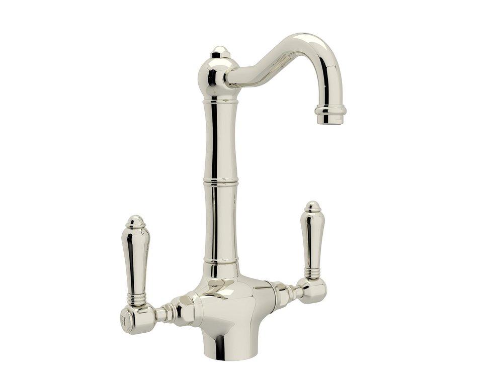 ROHL&reg; Polished Nickel Two Lever Handle Bar Faucet 