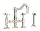 ROHL&reg; Polished Nickel Two Handle Bridge Kitchen Faucet 