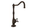 Kitchen Column Spout Filter Faucet with Single Cross Handle and 6-13/64 in. Spout Reach in Tuscan Brass