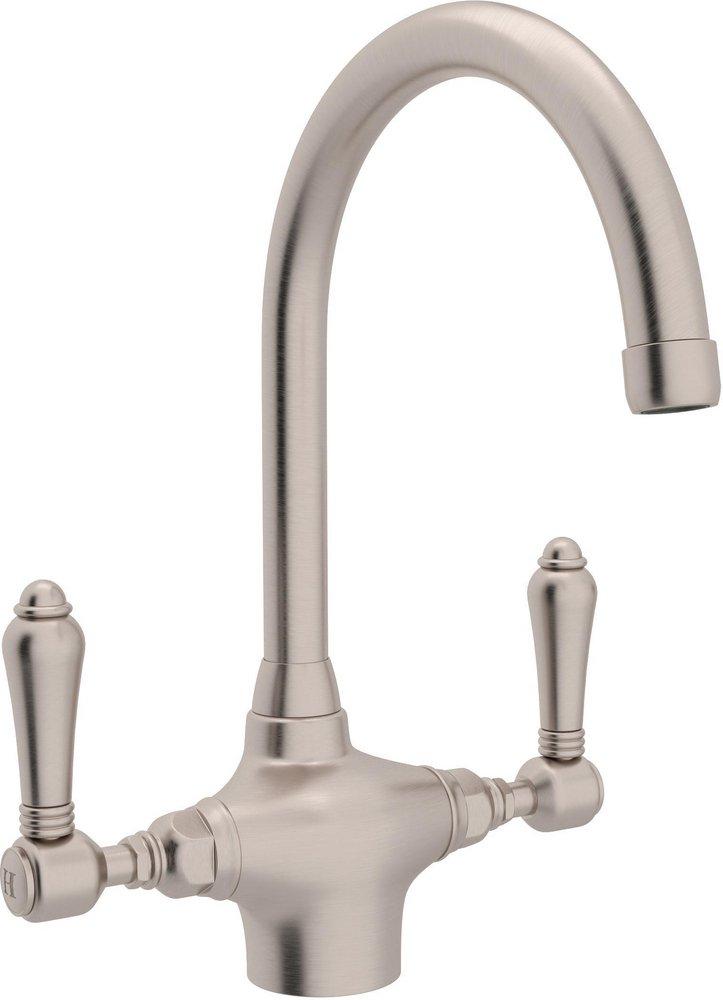 ROHL&reg; Satin Nickel Two Handle Kitchen Faucet 