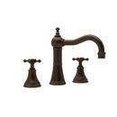 Perrin & Rowe&reg; English Bronze 1.2 gpm 3-Hole Widespread Lavatory Faucet with Double Cross Handle 