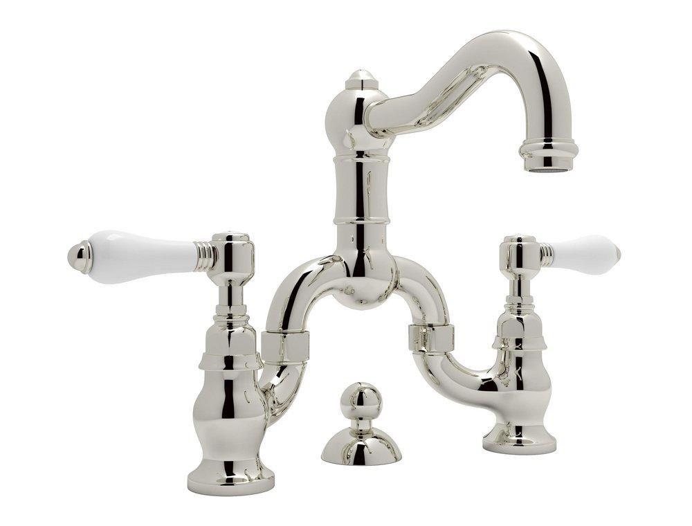 ROHL&reg; Polished Nickel Two Handle Bathroom Sink Faucet 