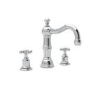 Perrin & Rowe Polished Chrome Two Handle Widespread Bathroom Sink Faucet 