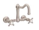 ROHL&reg; Satin Nickel Two Handle Bridge Kitchen Faucet 