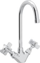 Bar Mixer with Double Five Spoke Handle in Polished Chrome
