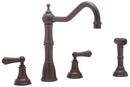 Perrin & Rowe&reg; English Bronze Two Handle Widespread Kitchen Faucet 