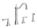 Perrin & Rowe&reg; Chrome Two Handle Widespread Kitchen Faucet 