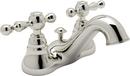 Deckmount Bathroom Sink Faucet with Double Lever Handle in Polished Nickel