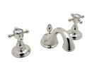 Widespread Bathroom Sink Faucet with Cross Lever Handle in Polished Nickel