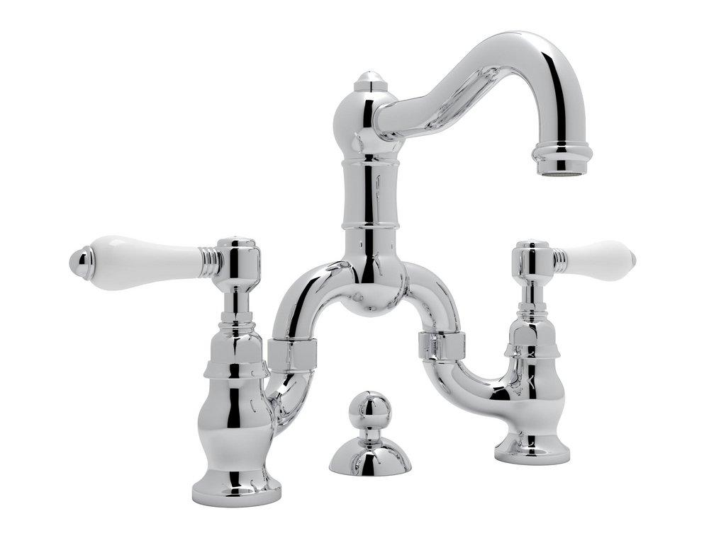 ROHL&reg; Polished Chrome Two Handle Bathroom Sink Faucet 