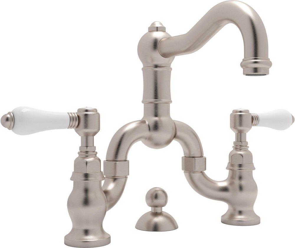 ROHL&reg; Satin Nickel Two Handle Bathroom Sink Faucet 
