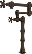 Pot Filler with Metal Cross Handle in Tuscan Brass
