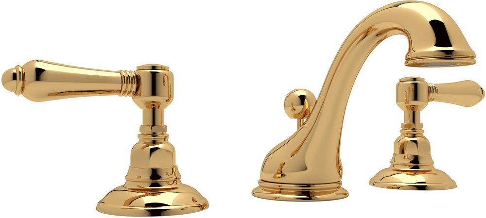 ROHL&reg; Italian Brass Two Handle Widespread Bathroom Sink Faucet 