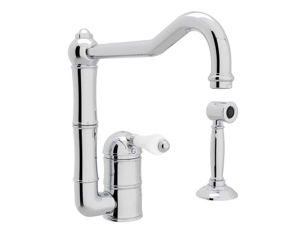 ROHL&reg; Polished Chrome Single Handle Kitchen Faucet 