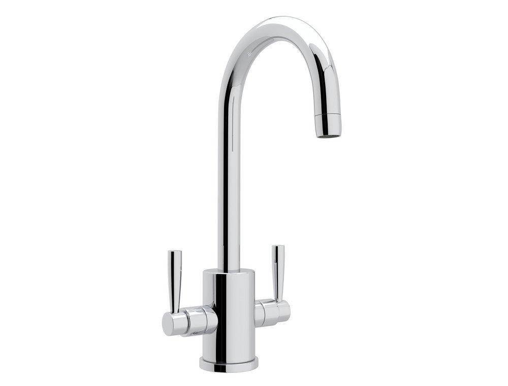 Perrin & Rowe&reg; Polished Chrome Two Handle Lever Handle Bar Faucet 