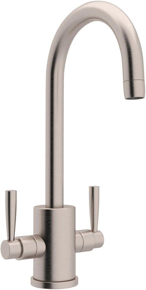 Perrin & Rowe&reg; Satin Nickel Two Handle Lever Handle Bar Faucet 
