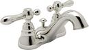 ROHL&reg; Polished Nickel Deckmount Bathroom Sink Faucet with Double Metal Lever Handle 