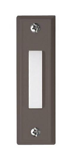 2-22/25 in. Surface Mount Rectangle Light Push-Button in Bronze