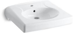 21-15/16 in. Wall Mount Rectangular Vitreous China Bathroom Sink in White