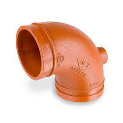 8 x 1 in. Grooved Reducing Ductile Iron Drain 90 Degree Elbow