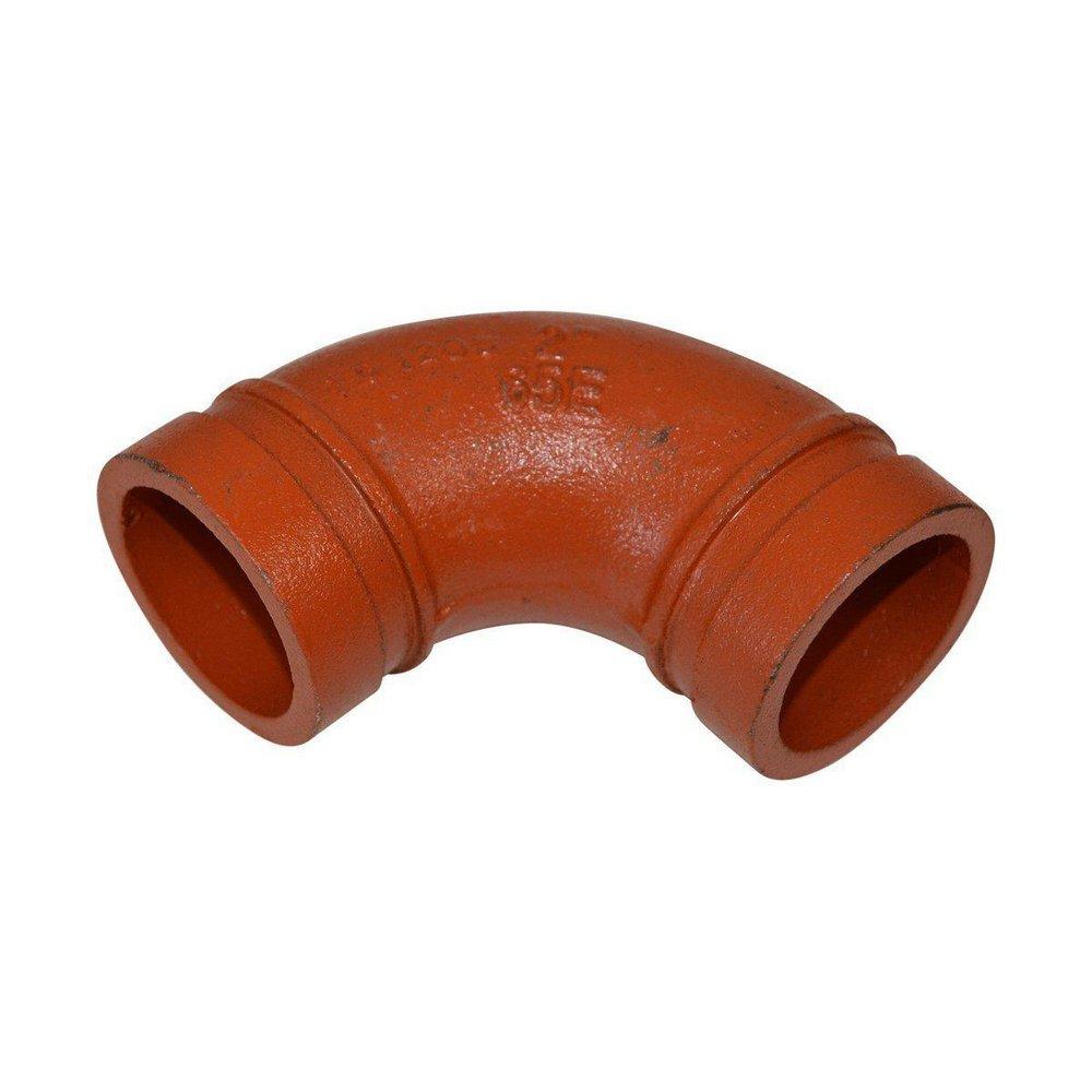 Smith-Cooper Grooved x Threaded 90 Degree Painted Ductile Iron Reducing Elbow 