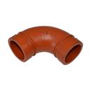 Smith-Cooper Grooved x Threaded 90 Degree Painted Ductile Iron Reducing Elbow 