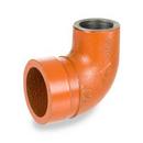 SCI Orange Grooved x Threaded 90 Degree Painted Ductile Iron Reducing Elbow 