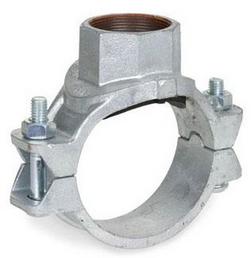 4 x 1 in. Threaded x Outlet Galvanized Mechanical Tee