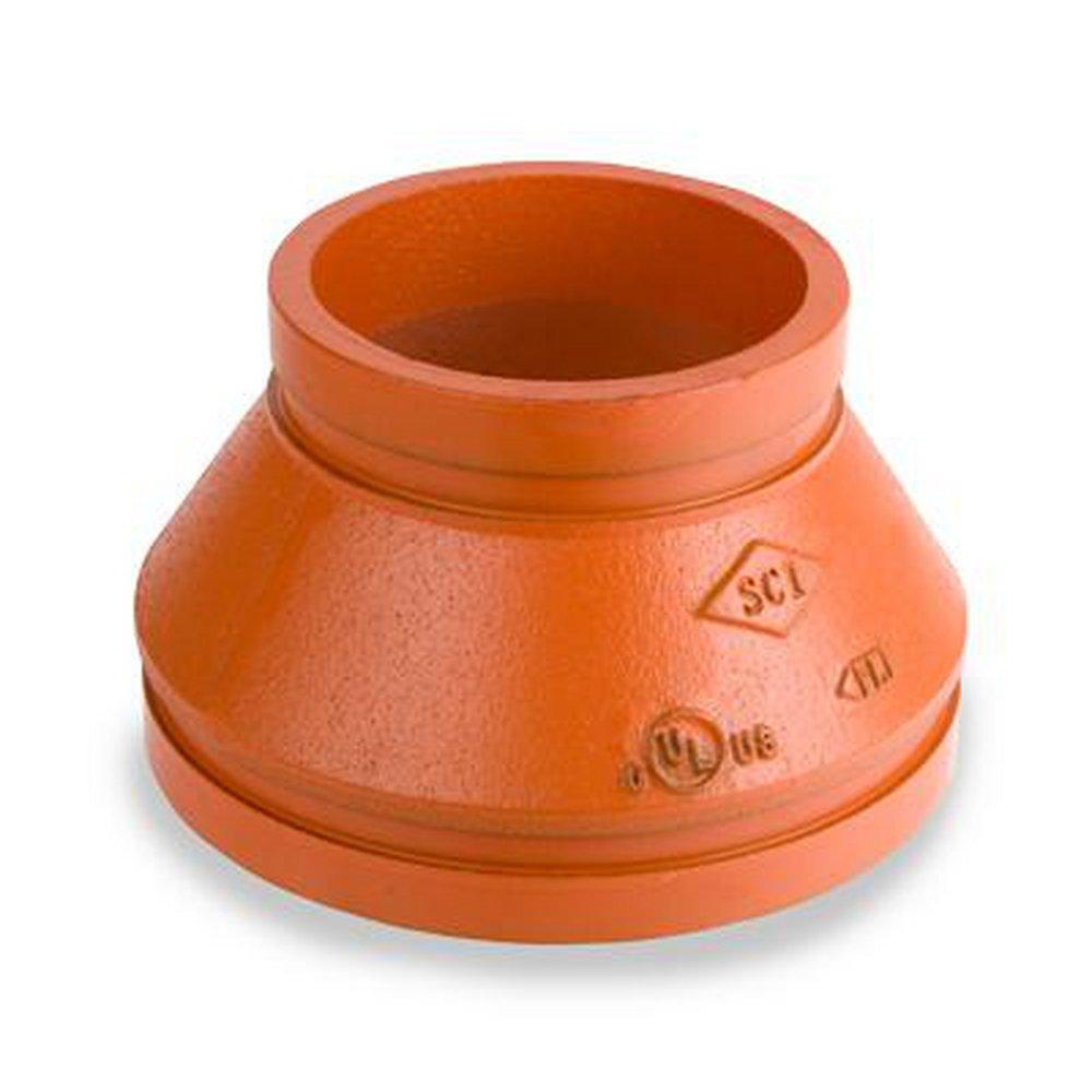Orange 3 in. Gasket Global Painted Ductile Iron Concentric Reducer 