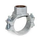 Smith-Cooper Threaded Galvanized Ductile Iron and Rubber Mechanical Tee 