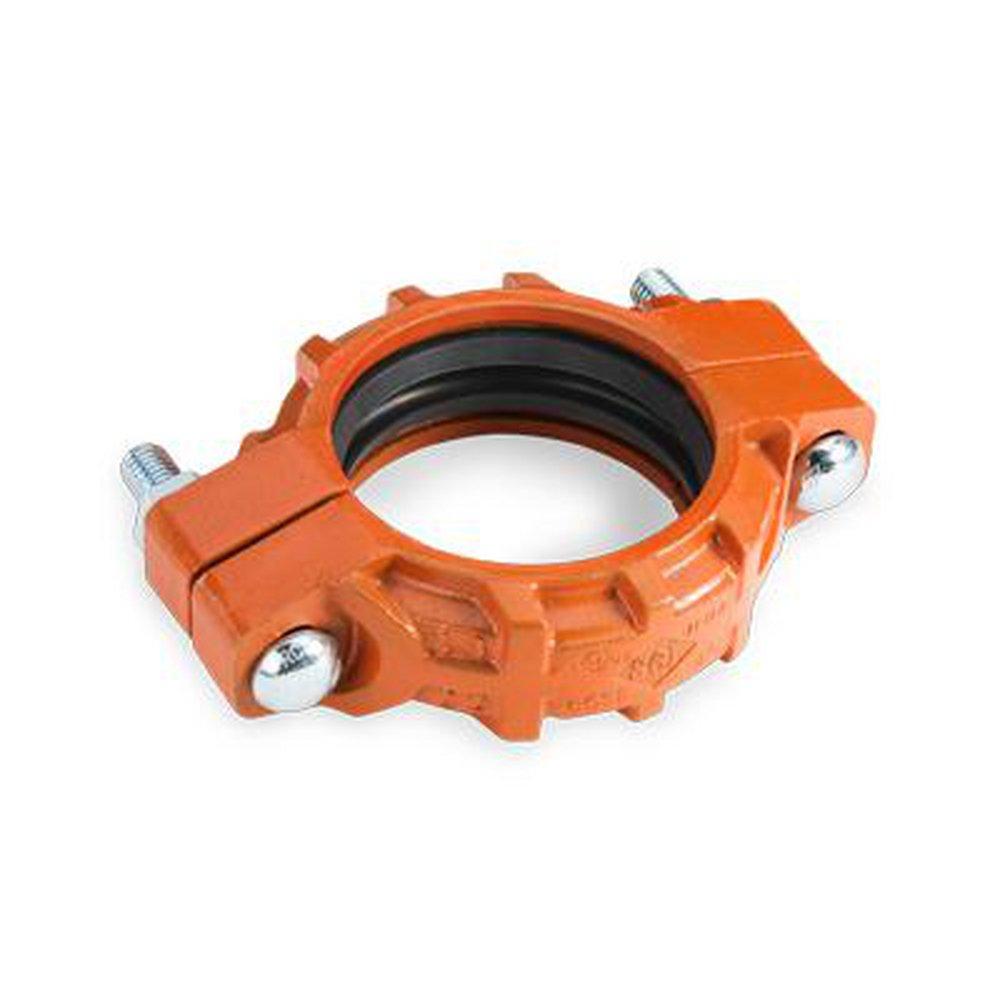 Smith-Cooper Orange Grooved Straight Flexible Coupling with Orange Painted Housing EPDM C-Gasket 