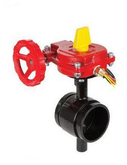 4 in. Ductile Iron Grooved EPDM Gear Operator Handle Butterfly Valve