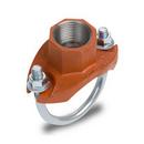 SCI NPT Reducing Schedule 40 Galvanized Ductile Iron Single Strap Tee with EPDM E-Gasket 