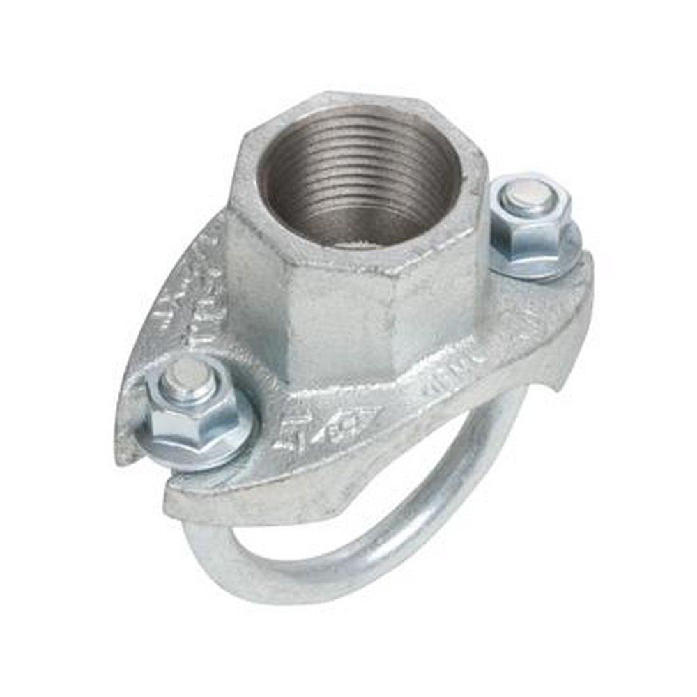 Smith-Cooper NPT Reducing Schedule 40 Galvanized Ductile Iron Single Strap Tee with EPDM E-Gasket 