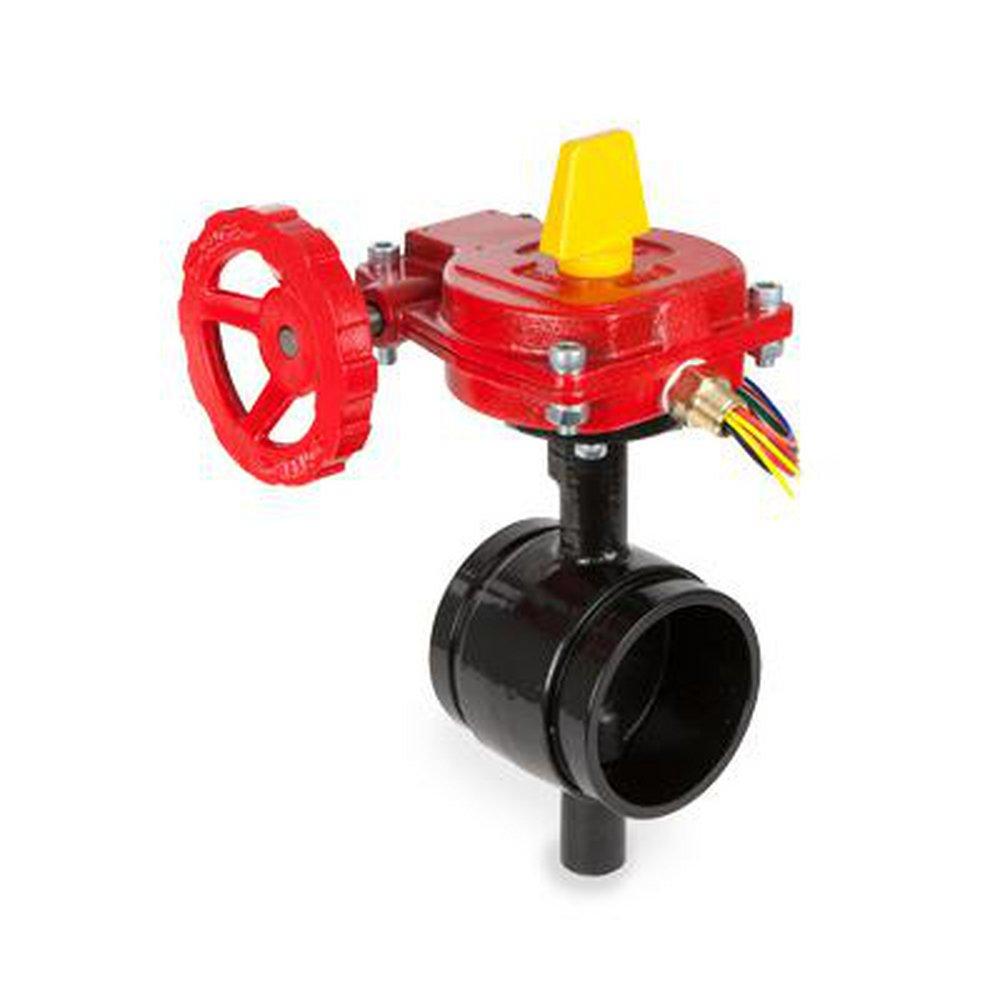 SCI Ductile Iron Grooved EPDM Gear Operator Handle Butterfly Valve 